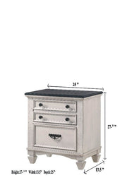 Sawyer Antique White/Brown Panel Bedroom Set - DMV FurnitureBedroom Set