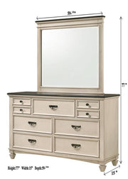 Sawyer Antique White/Brown Panel Bedroom Set - DMV FurnitureBedroom Set