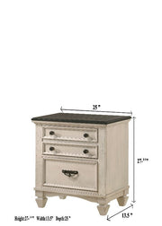 Sawyer Antique White/Brown Panel Bedroom Set - DMV FurnitureBedroom Set