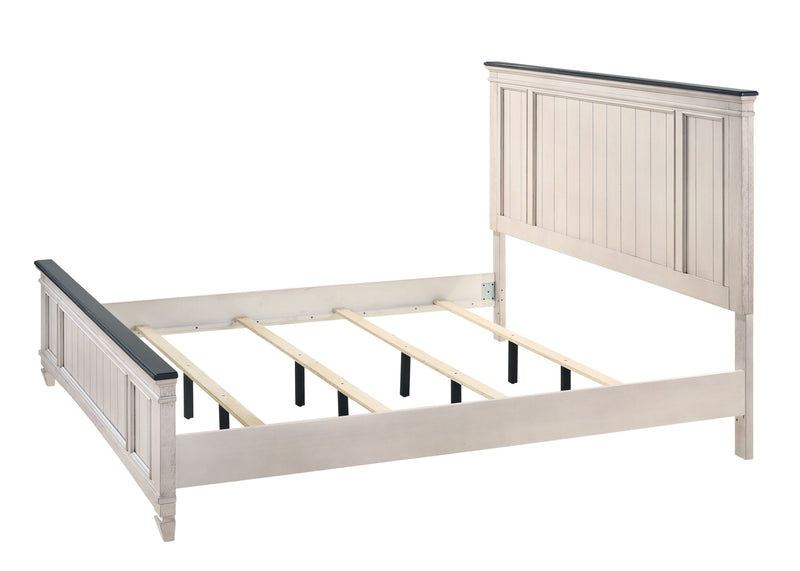Sawyer Antique White/Brown Panel Bedroom Set - DMV FurnitureBedroom Set
