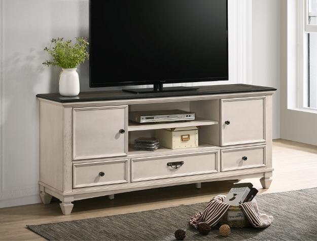 Saywer Antique 68" White/Brown TV Stand - DMV FurnitureTV Stand