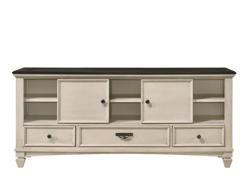 Saywer Antique 68" White/Brown TV Stand - DMV FurnitureTV Stand