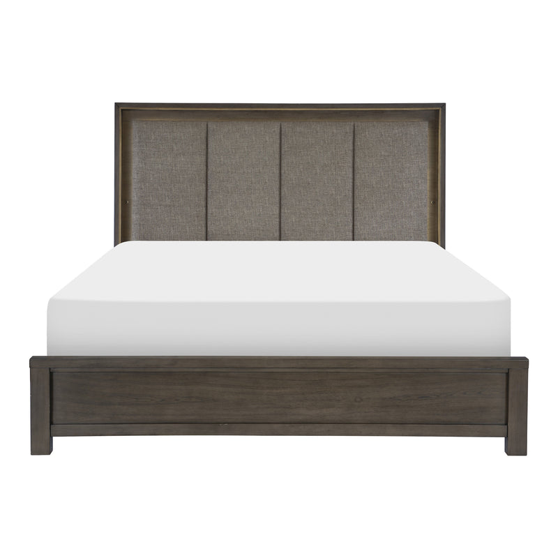 Scarlet Brownish Gray LED Upholstered Panel Bedroom Set - DMV FurnitureBedroom Set