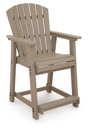 Seacliff Beach Medium Brown Outdoor Counter Height Bar Stool (Set of 2) - PCP228-124