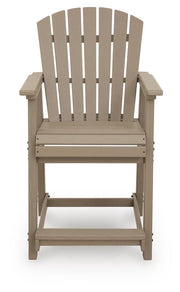 Seacliff Beach Medium Brown Outdoor Counter Height Bar Stool (Set of 2) - PCP228-124