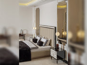Senato Bedroom (Queen Frame With Headboard & Dresser With Mirror & Ottoman & 2 Nightstand & Bench) - 200-GAB-SEN-QB-SET
