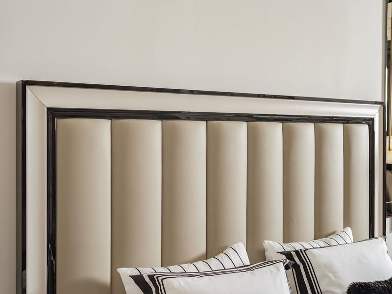 Senato Bedroom (Queen Frame With Headboard & Dresser With Mirror & Ottoman & 2 Nightstand & Bench) - 200-GAB-SEN-QB-SET