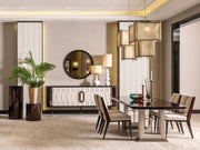 Senato Diningroom (Consol With Mirror & Dining Table & 6 Dining Chair) - 200-GAB-SEN-DT-6-SET