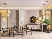 Senato Diningroom (Consol With Mirror & Dining Table & 6 Dining Chair) - 200-GAB-SEN-DT-6-SET