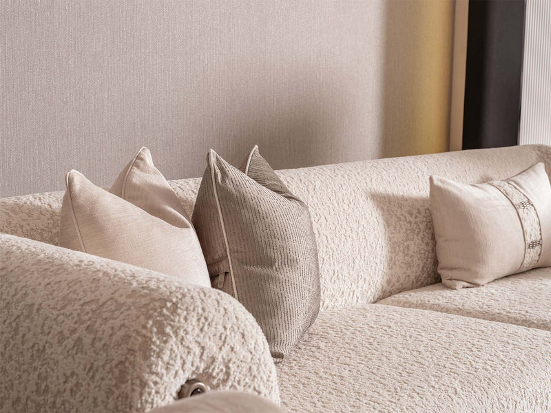 Senato Stationary Four Seater Lux Sofa in Cream - 200-GAB-SEN-4L