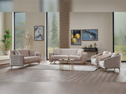 Senfoni 3-pieces (Sofa & Loveseat & Chair) Livingroom Set Beige in Beige - 101-SEN-TUR276-321