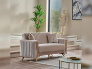 Senfoni Convertible Loveseat Beige in Beige - 101-SEN-TUR276-2