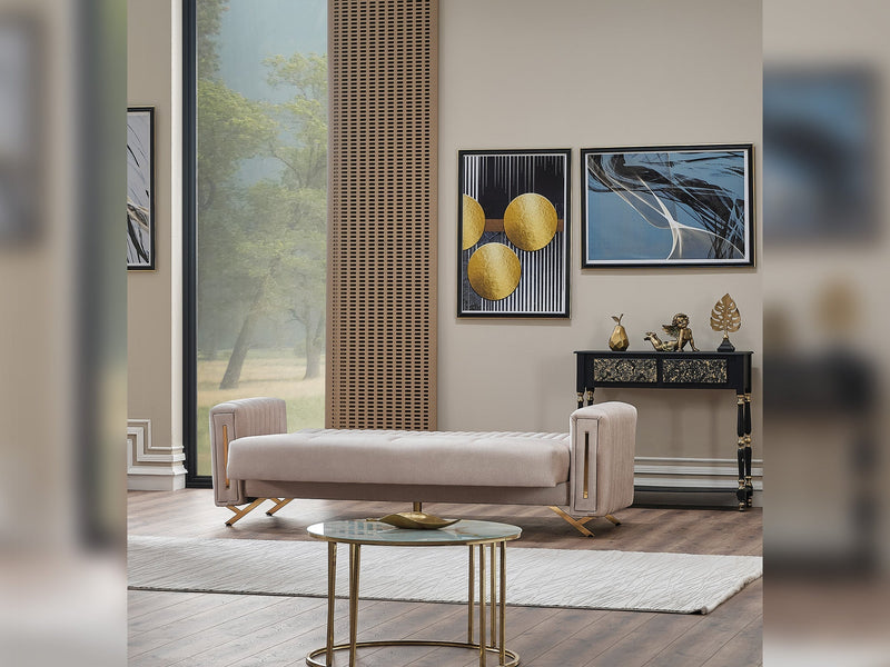 Senfoni Convertible Sofa Beige in Beige - 101-SEN-TUR276-3