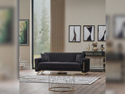 Senfoni Convertible Sofa Black in Black - 101-SEN-LV900-3