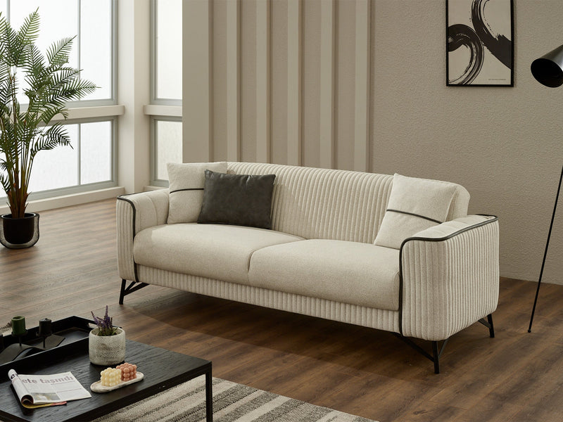 Sente  3-pieces (Sofa & Loveseat & Chair) Livingroom in Beige - 200-SIM-SEN-GIRNE03-321