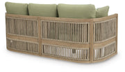 Serena Shores Beige/Green Outdoor Sofa with Cushion - PCP604-838