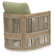 Serena Shores Outdoor Sofa and Chair in Beige/Green - PKG023980