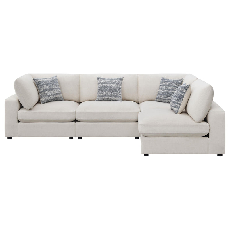 Serene 4-piece Upholstered Modular Sectional Sofa Beige - 551321-SETA