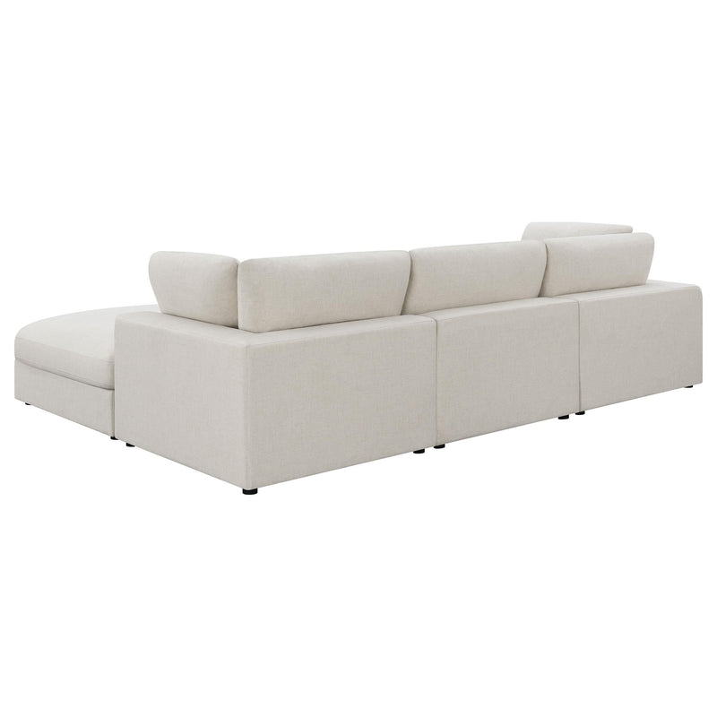Serene 4-piece Upholstered Modular Sectional Sofa Beige - 551321-SETB