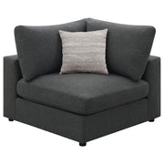Serene 4-piece Upholstered Modular Sectional Sofa Charcoal - 551324-SETA