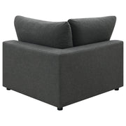 Serene 4-piece Upholstered Modular Sectional Sofa Charcoal - 551324-SETA