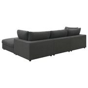 Serene 4-piece Upholstered Modular Sectional Sofa Charcoal - 551324-SETB