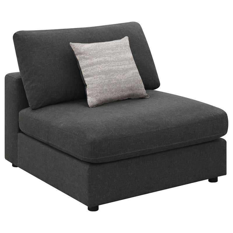 Serene 4-piece Upholstered Modular Sectional Sofa Charcoal - 551324-SETB