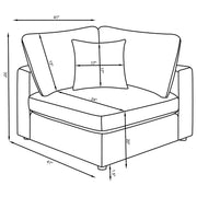 Serene 5-piece Upholstered Modular Sectional Sofa Beige - 551321-SETC