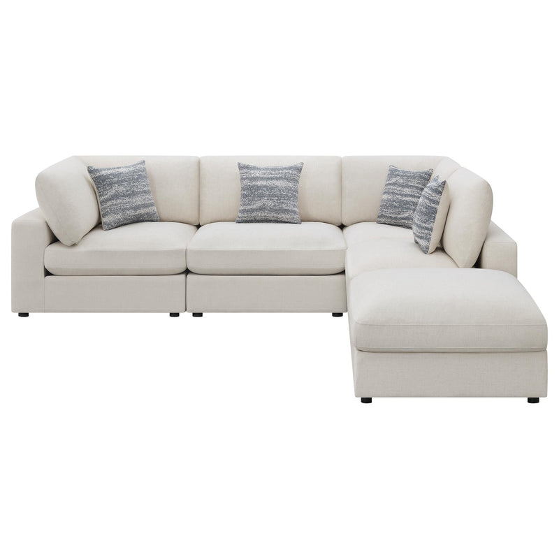 Serene 5-piece Upholstered Modular Sectional Sofa Beige - 551321-SETC