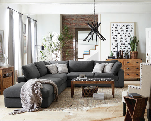 Serene 6-piece Upholstered Modular Sectional Sofa Charcoal - 551324-SET