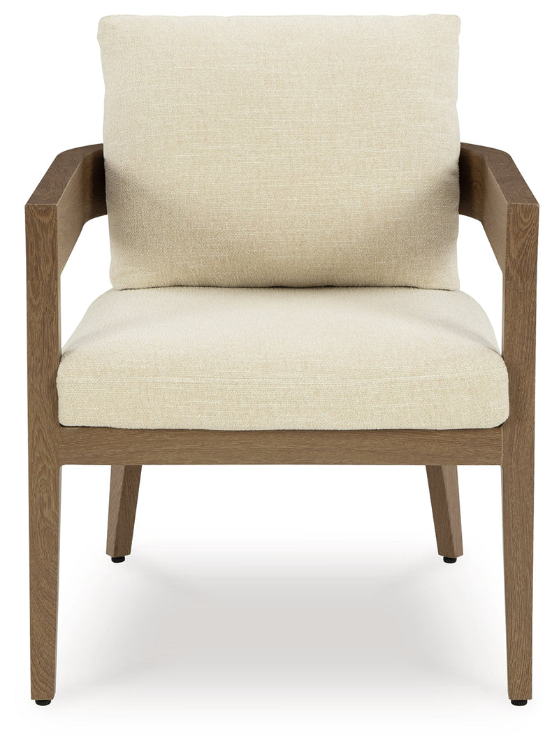 Serene Bay Outdoor Dining Table and 4 Chairs in Dark Brown from Ashley - DMV Furniture