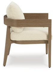 Serene Bay Outdoor Dining Table and 4 Chairs in Dark Brown from Ashley - DMV Furniture