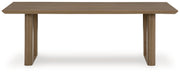Serene Bay Outdoor Dining Table and 4 Chairs in Dark Brown from Ashley - DMV Furniture
