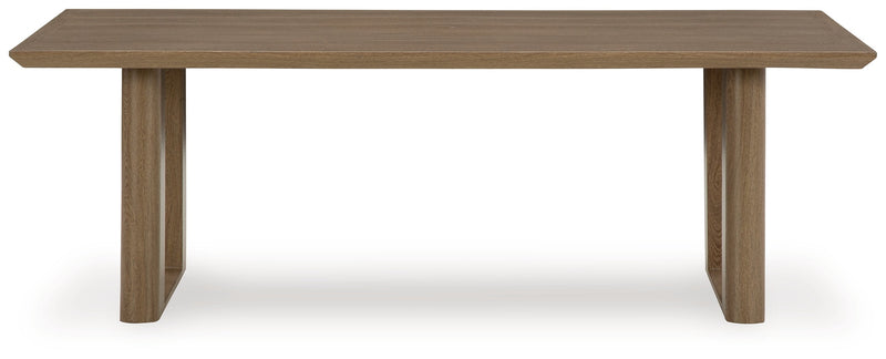 Serene Bay Outdoor Dining Table and 4 Chairs in Dark Brown from Ashley - DMV Furniture