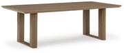 Serene Bay Outdoor Dining Table and 4 Chairs in Dark Brown from Ashley - DMV Furniture