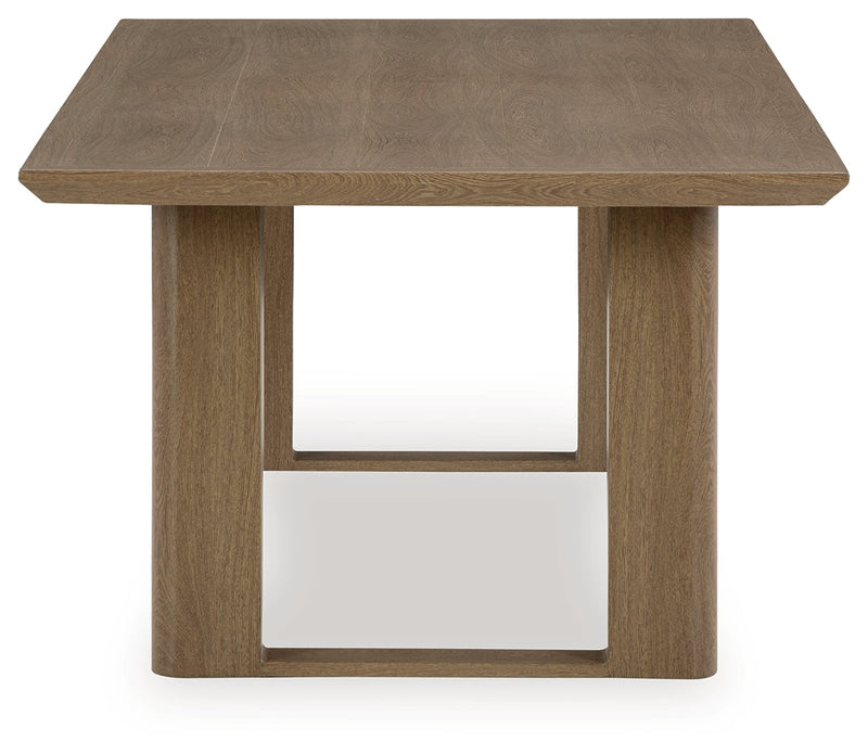 Serene Bay Outdoor Dining Table and 4 Chairs in Dark Brown from Ashley - DMV Furniture