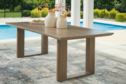 Serene Bay Outdoor Dining Table and 4 Chairs in Dark Brown - PKG021208