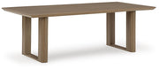 Serene Bay Outdoor Dining Table and 4 Chairs in Dark Brown - PKG021208
