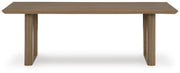 Serene Bay Outdoor Dining Table and 6 Chairs in Dark Brown - PKG021211