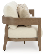 Serene Bay Outdoor Sofa and Loveseat in Dark Brown/White from Ashley - DMV Furniture
