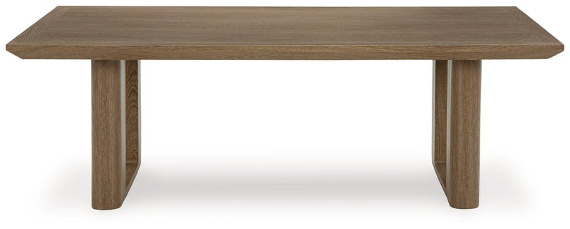 Serene Bay Outdoor Sofa and Loveseat with Coffee Table in Dark Brown/White from Ashley - DMV Furniture