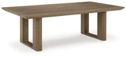 Serene Bay Outdoor Sofa and Loveseat with Coffee Table in Dark Brown/White from Ashley - DMV Furniture