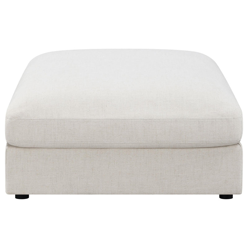 Serene Square Upholstered Ottoman Beige - 551323