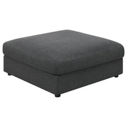 Serene Square Upholstered Ottoman Charcoal - 551326