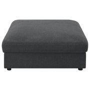 Serene Square Upholstered Ottoman Charcoal - 551326