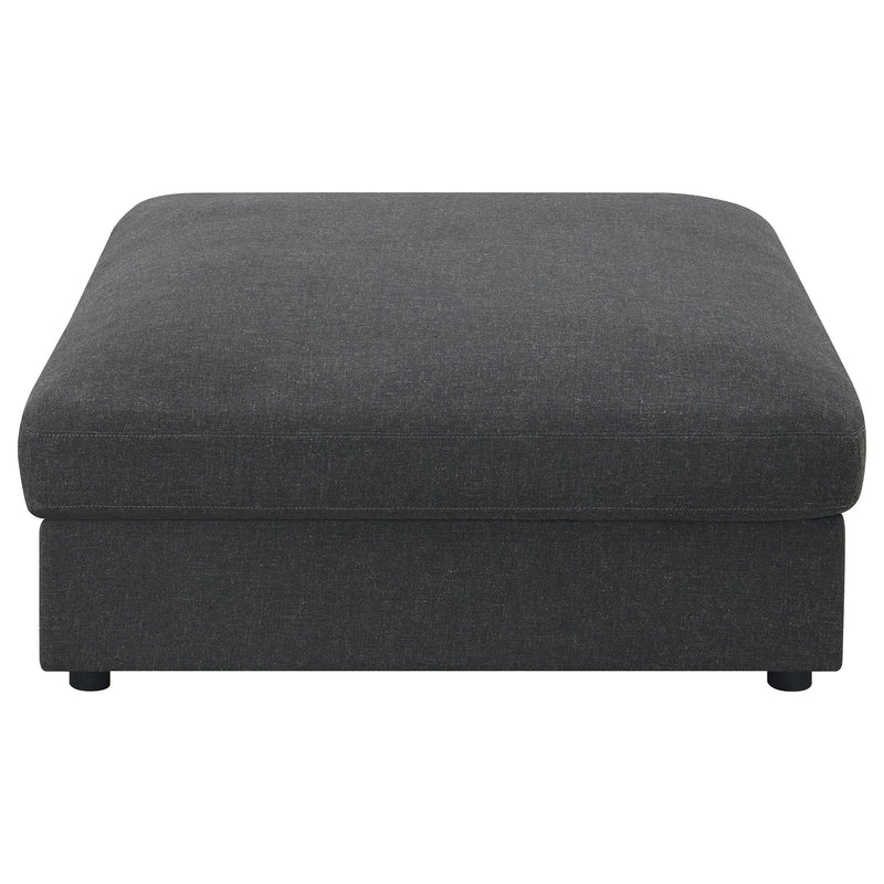 Serene Square Upholstered Ottoman Charcoal - 551326
