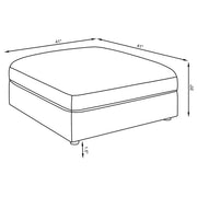Serene Square Upholstered Ottoman Charcoal - 551326