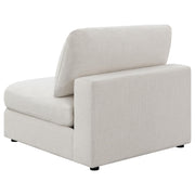 Serene Upholstered Armless Chair Beige - 551321