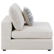 Serene Upholstered Armless Chair Beige - 551321