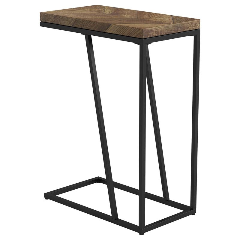 Sergio Engineered Wood C-Shaped Side Table Rustic Tobacco - 931147